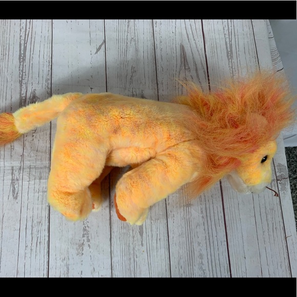 Vintage 2000 Ty Beanie Buddies Bushy the Lion Orange - Picture 9 of 10